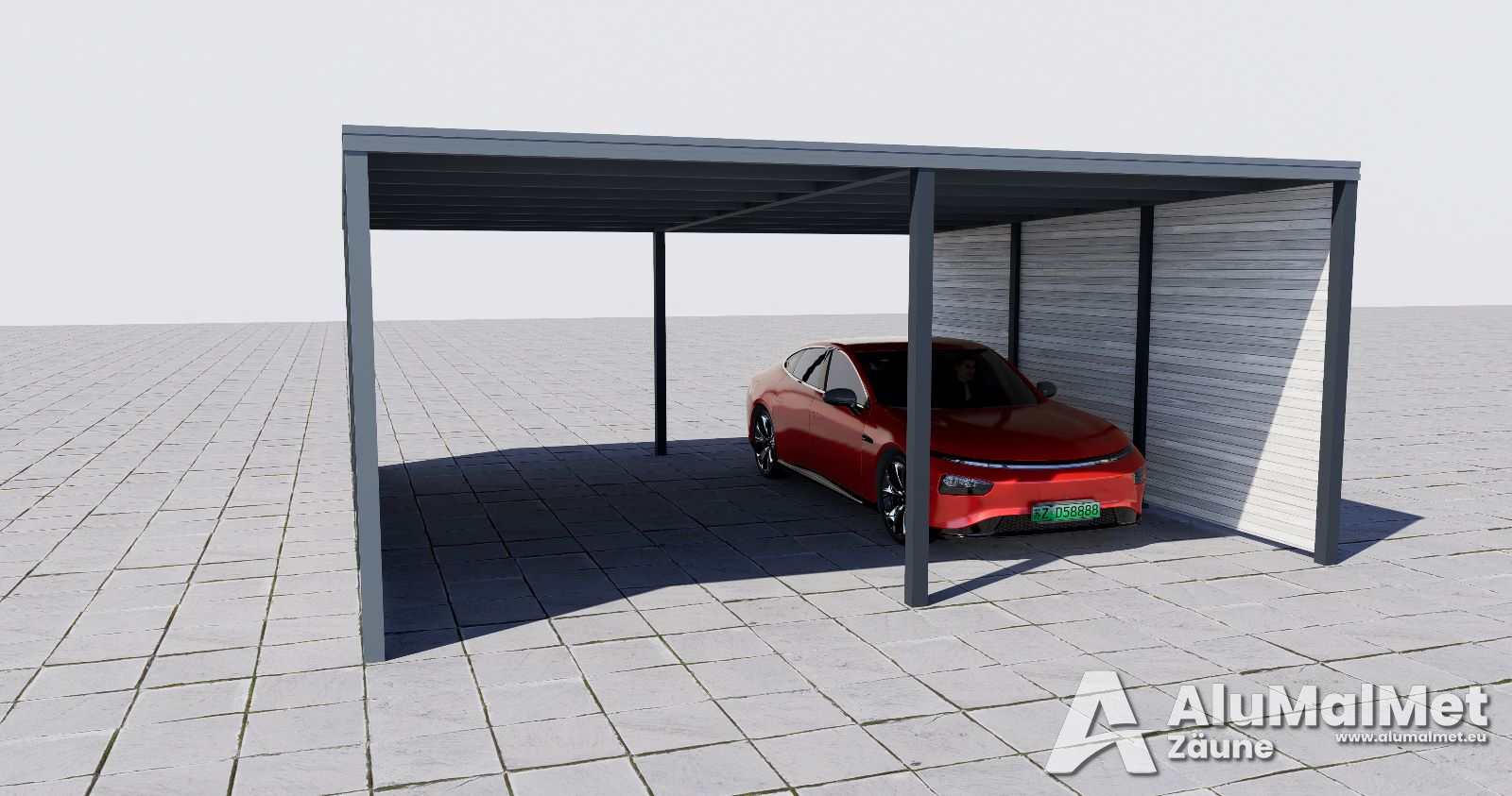 carport Modell mit Wänden entscheiden